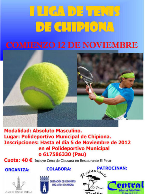 El club de tenis local y la delegación de Deportes lanzan la primera liga local(Chipiona)