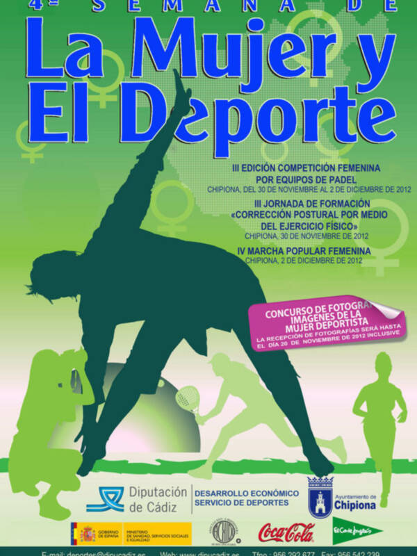 Deportes aborda el final de 2012 con un amplio y variado programa de actividades con la mujer como protagonista(Chipiona)