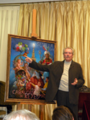Sevilla.Presentado el cartel anunciador de la cabalgata de Reyes Magos del 2013, obra del pintor José Alberto Bedoya.