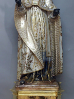 Sevilla. Terminada la restauración de San Martin de Tours por el imaginero-restaurador Benjamín Domínguez Gómez.