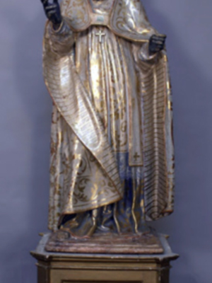 Sevilla. Terminada la restauración de San Martin de Tours por el imaginero-restaurador Benjamín Domínguez Gómez.