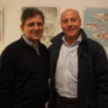 Corbalán y el baloncesto  con francisco gallardo  en la presentación en Madrid de  la última noche