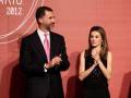 El Príncipe Felipe VI y la Princesa Letizia en el Festival de Cine de San Sebastián 2012.