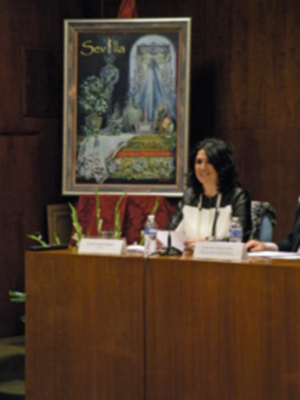 El cartel de la Semana Santa sevillana 2013 atrapado en una pintura