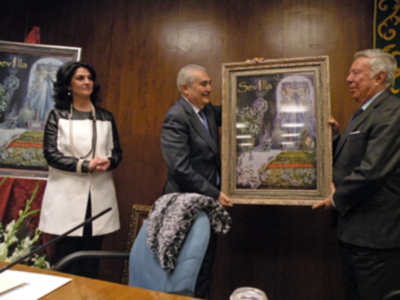 El cartel de la Semana Santa sevillana 2013 atrapado en una pintura