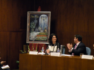 El cartel de la Semana Santa sevillana 2013 atrapado en una pintura