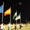 La noche de San Juan fue precedida de la izada oficial de banderas de las playas de Chipiona