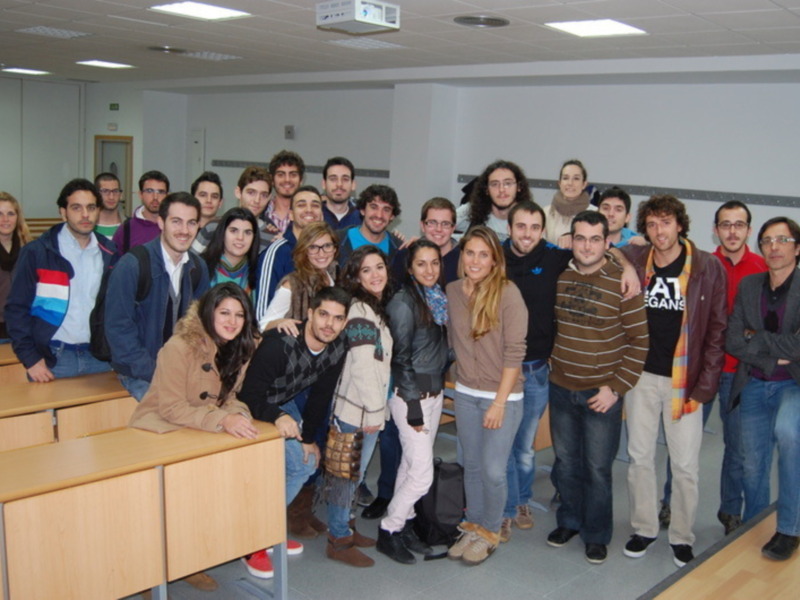 Blanca Manchón, en la Facultad de Comunicación de Sevilla
