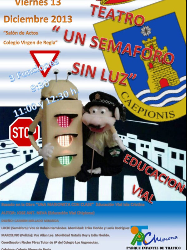 Educación y el Gabinete de Educación Vial estrenan una obra de teatro para los alumnos de 5 a 9 años para enseñarles a circular(Chipiona) 
