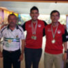 Javier González, del club Sureños de San Fernando, y Pepi Molina, del Bahía de Cádiz, campeones de Andalucía de Bowling.