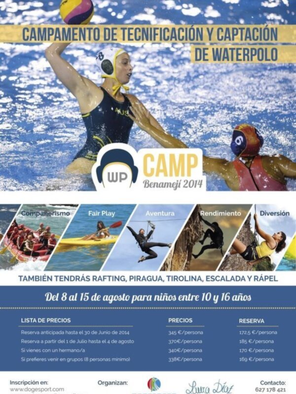 Campamento de tecnificación y captación de waterpolo Benamejí 2014