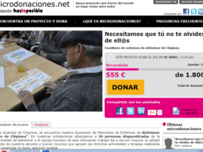 AFA Chipiona necesita 1.245 euros en menos de 10 días para la compra de nuevo material para los enfermos de Alzheimer. 