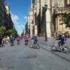 Escolares visitan Sevilla en bicicleta