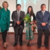 Mariola Borrego, Reina de la Feria 2016 de Lora del Rio en una gala  presentada por Marina Bernal
