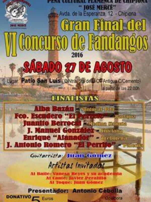 Seis cantaores en la final de este sábado del Concurso de fandangos de la Peña José Mercé