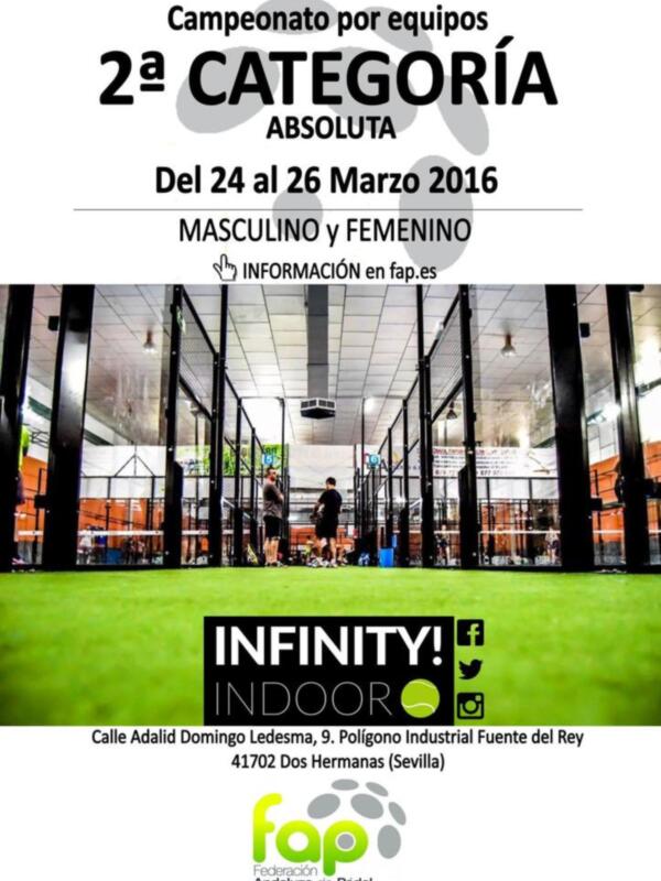 El Campeonato de Andalucía absoluto de pádel por equipos de Segunda Categoría, en Sevilla