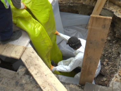 Un sistema novedoso permite reforzar en tiempo récord la red de pluviales de la avenida de Jerez