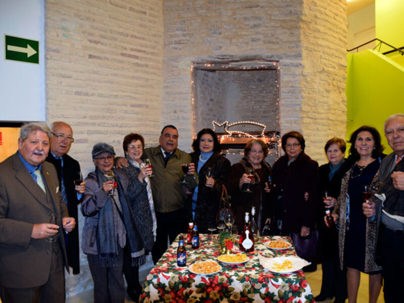 Comida de los compañeros de Teatro Ofelia Nieto.
