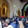 Por las naves de la Real Ermita de San Gregorio de Osset, los titulares de la Hermandad de la Vera-cruz  realizaron la procesión  claustral.
