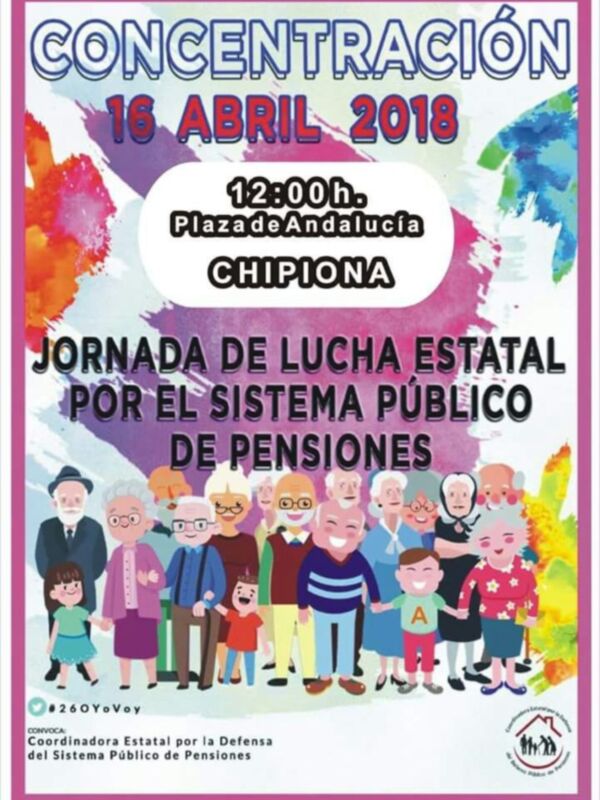 IU apoya la concentración local de pensionistas y jubilados de hoy en defensa del sistema público de pensiones