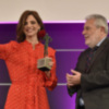 Macarena Gómez recibe el Premio Talento Andaluz de Canal Sur en el Festival de Málaga