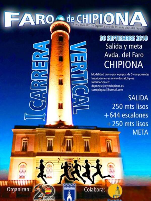 Ayuntamiento y Correplayas organizan con el apoyo de la Autoridad Portuaria una subida vertical al faro de Chipiona