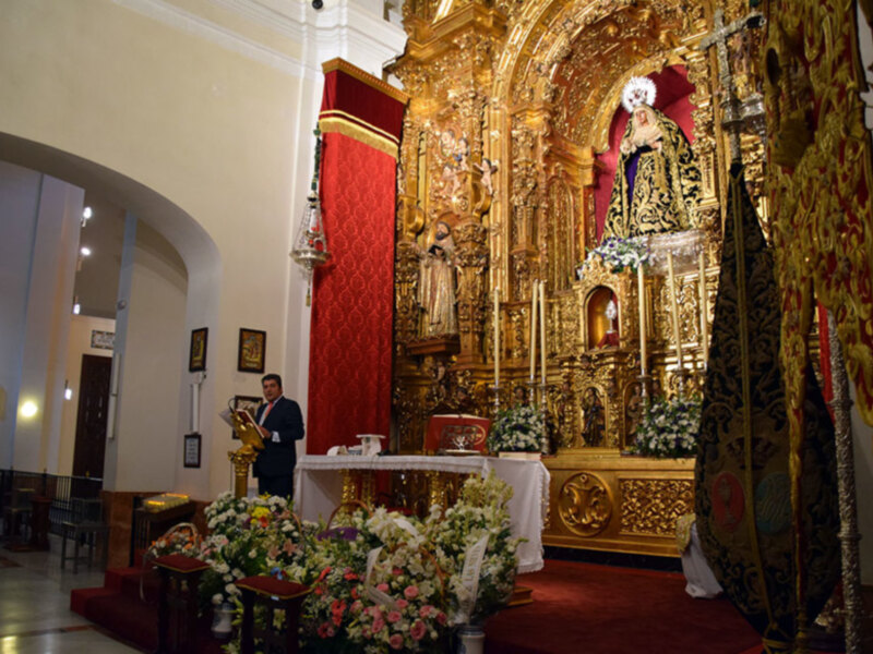 Con motivo del año Jubilar la Hermandad de Aguas Santa pelegrinó a la Capilla de la Esperanza de Triana.