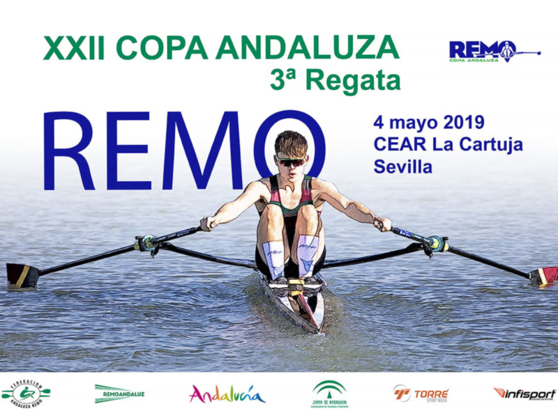La tercera regata de la Copa de Andalucía de remo, en La Cartuja