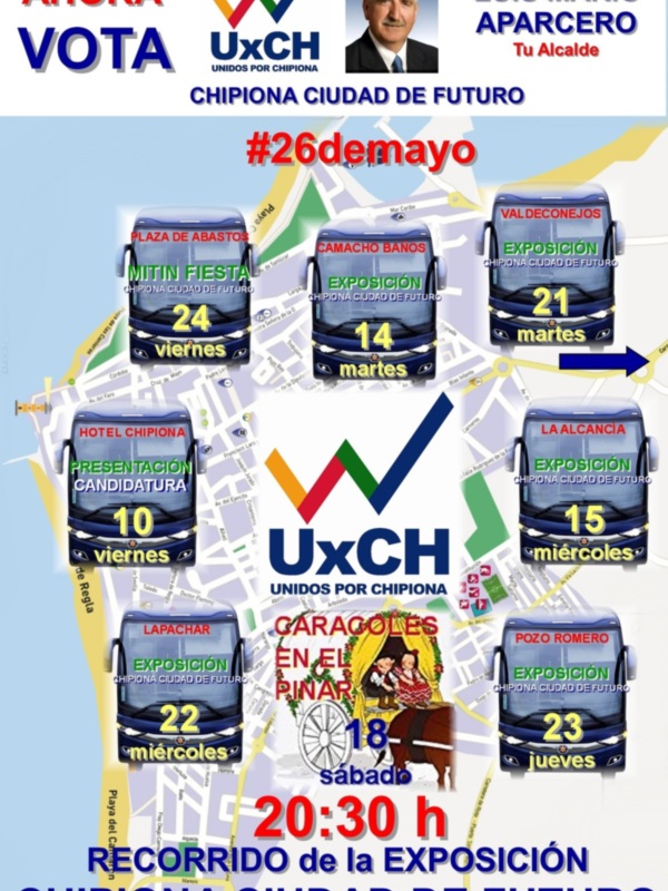 Unidos por Chipiona hace público su programa de actividades para la campaña electoral