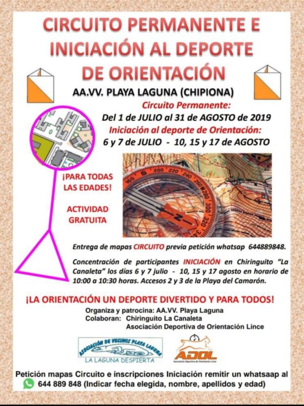 La Asociación de vecinos Playa Laguna apuesta este verano decididamente por el deporte de orientación