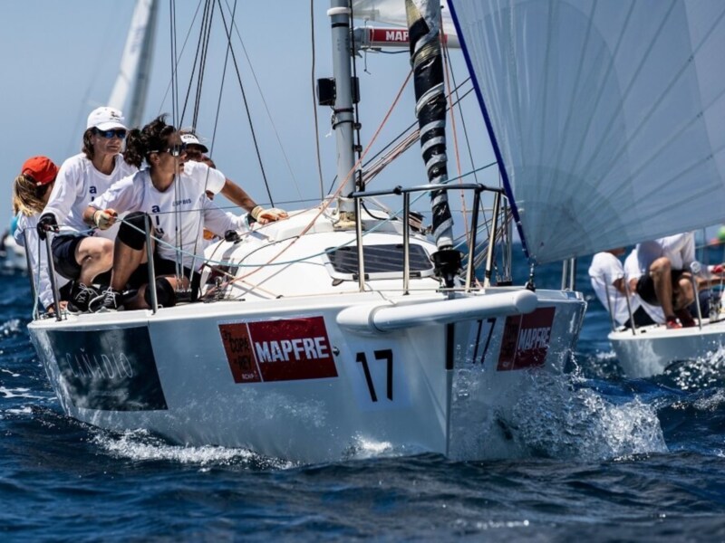 El CAND de Chipiona representado por la regatista Patricia Coro cuyas en la Copa del Rey Mapfre que ha arrancado hoy