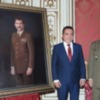Presentación del retrato de Felipe VI por el pintor Antonio Montiel para el Ejército de Tierra