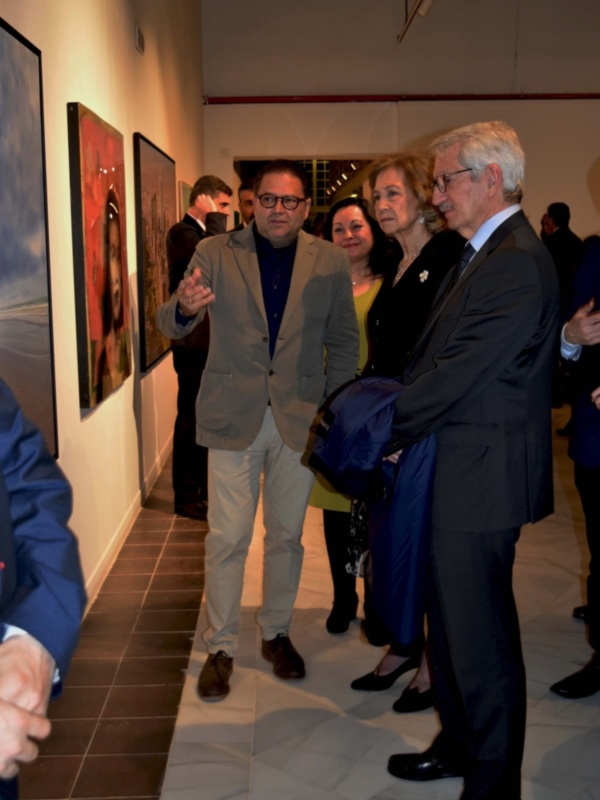 Una obra de Bartolomé Junquero en la exposición en Madrid de la 55 edición del Premio Reina Sofía de Pintura y Escultura