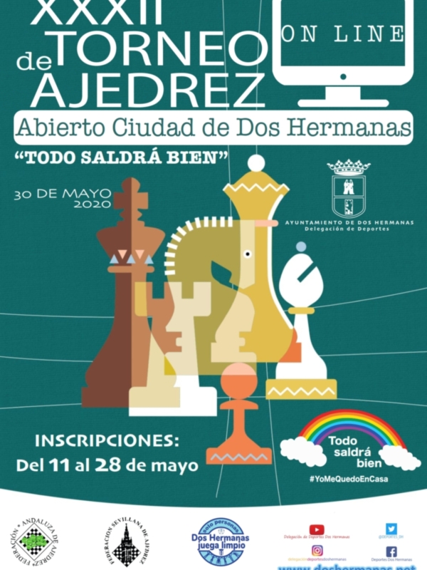 Abierto el plazo de inscripción del XXXII Torneo internacional de ajedrez Ciudad de Dos Hermanas online 'Todo saldrá bien'