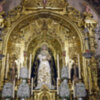 La Virgen de la Soledad de San Lorenzo vestida de Blanco en tiempo estival.