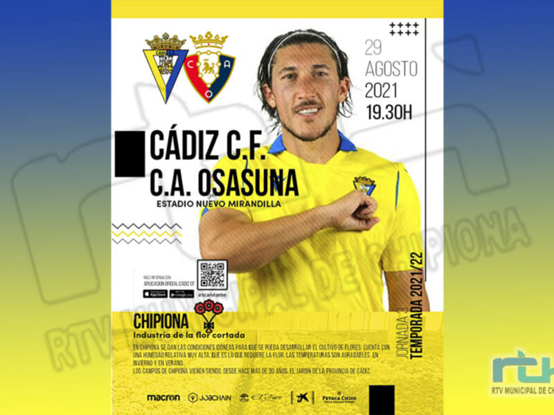 La flor cortada de Chipiona protagoniza el cartel de encuentro del Cádiz C.F. de este domingo