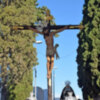 Traslado de los titulares de vera-cruz al cementerio de Alcalá del Río para presidir la Misa de Difuntos