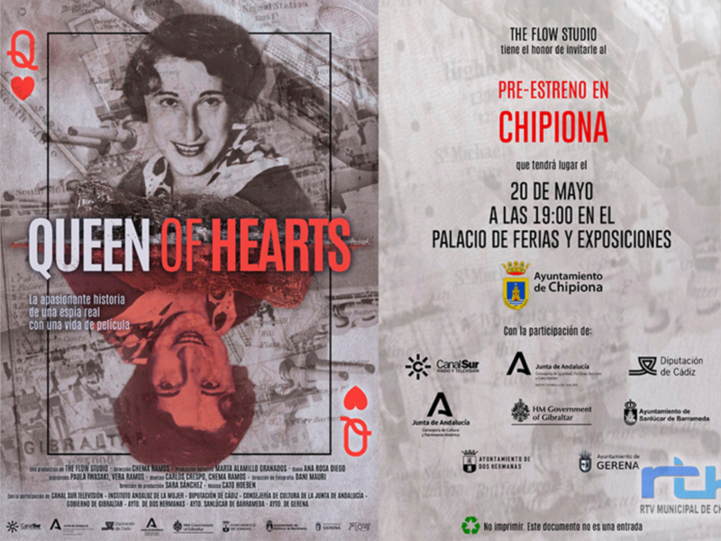 El 20 de mayo se presenta en Chipiona el documental ‘Queen of hearts’, sobre la doble espía de la Segunda Guerra Mundial que operó en la zona  