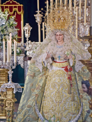 El Cristo de la Vera-cruz en Besapiés  junto a su Madre de Las Angustias en Alcalá del Río.