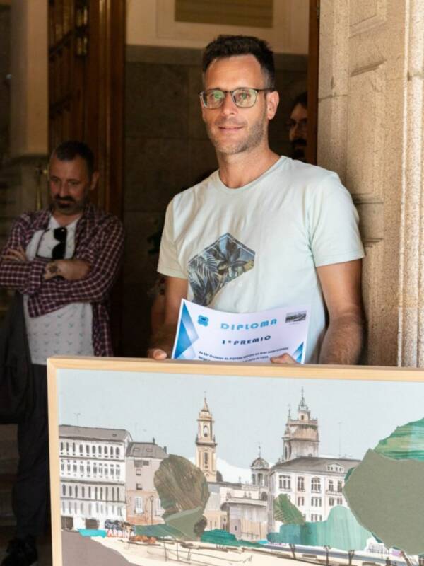 Eduardo Gómez Query vencedor en el prestigioso certamen de pintura rápida al aire libre ‘Ciudad de Lugo’