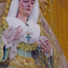 La virgen Ilipense en su advocación de las Angustias ataviada para el tiempo estival