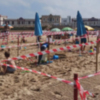 Una veintena de participantes en el primer Concurso de castillos de arena de la Delegación de Playas