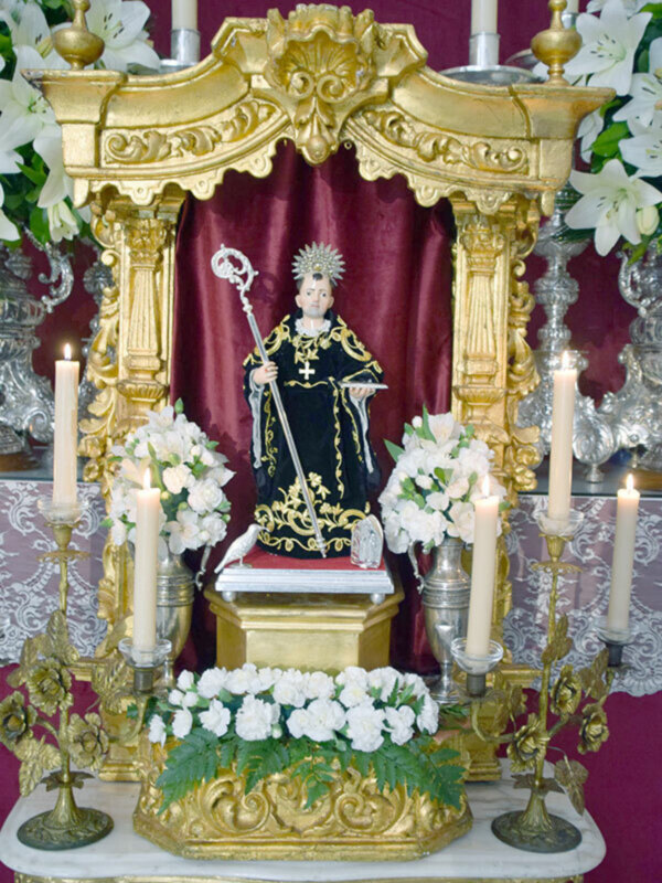 Primer estandarte que inaugurará la Romería de San Benito Abad.