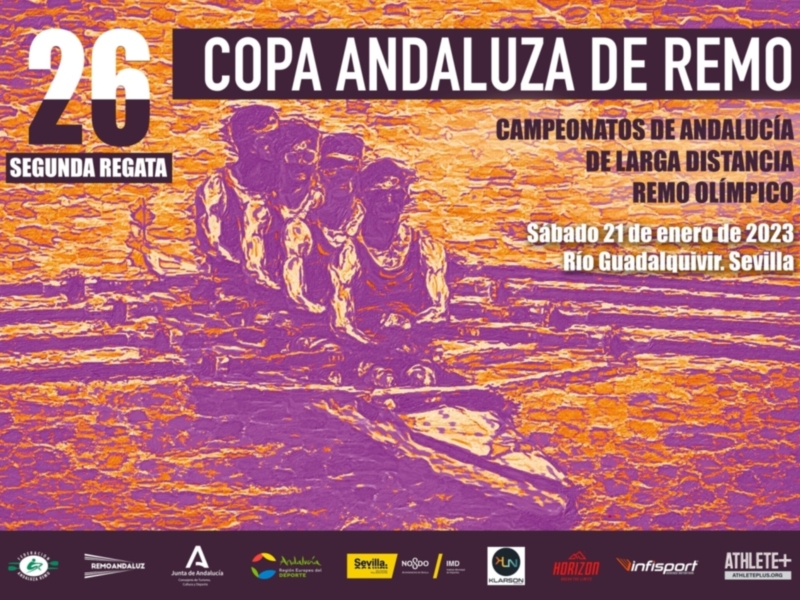 El Campeonato de Andalucía de larga distancia de remo, en el la dársena del Guadalquivir