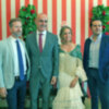 Recepción institucional en la caseta Municipal de Sevilla en la Real de la Feria Hispalense.