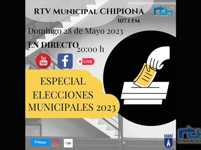 La radiotelevisión municipal de Chipiona ofrecerá el domingo una programación especial con toda la actualidad de la jornada electoral 