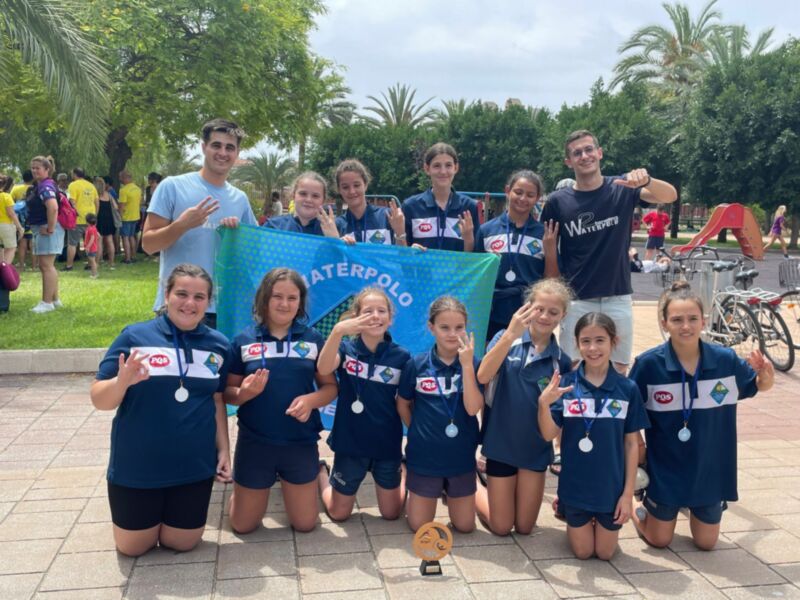 Histórico podio del Club Waterpolo Dos Hermanas PQS en el Campeonato de España alevín