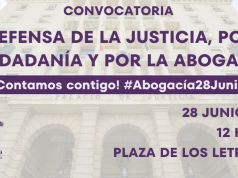 El Colegio de Abogados de Sevilla convoca una concentración ante el Palacio de Justicia el 28 de junio 