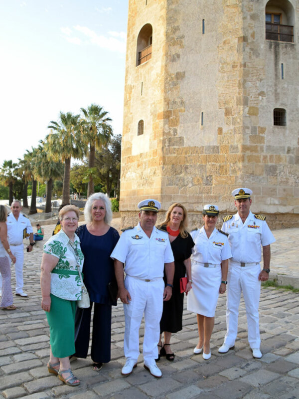 Fiesta en honor a la Patrona de la Armada la Virgen del Carmen en el gran catamarán “Luna de Sevilla”