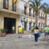 Policías Locales de Chipiona han protestado hoy nuevamente durante un pleno ordinario con pancartas y sirenas 